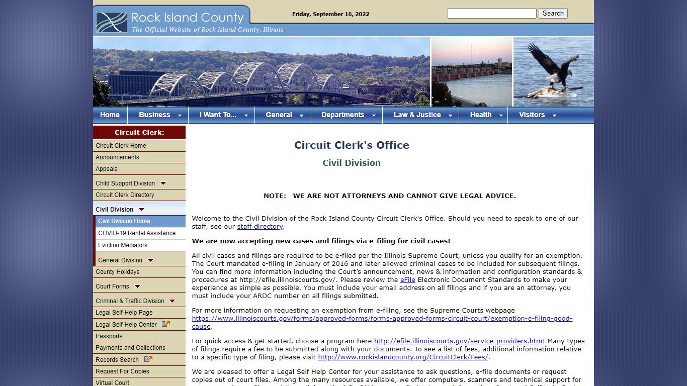 Rock Island County Circuit Clerk' s Office - Civil Division Home Page